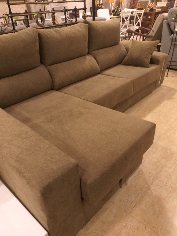 sofa chaiselonge marron 2